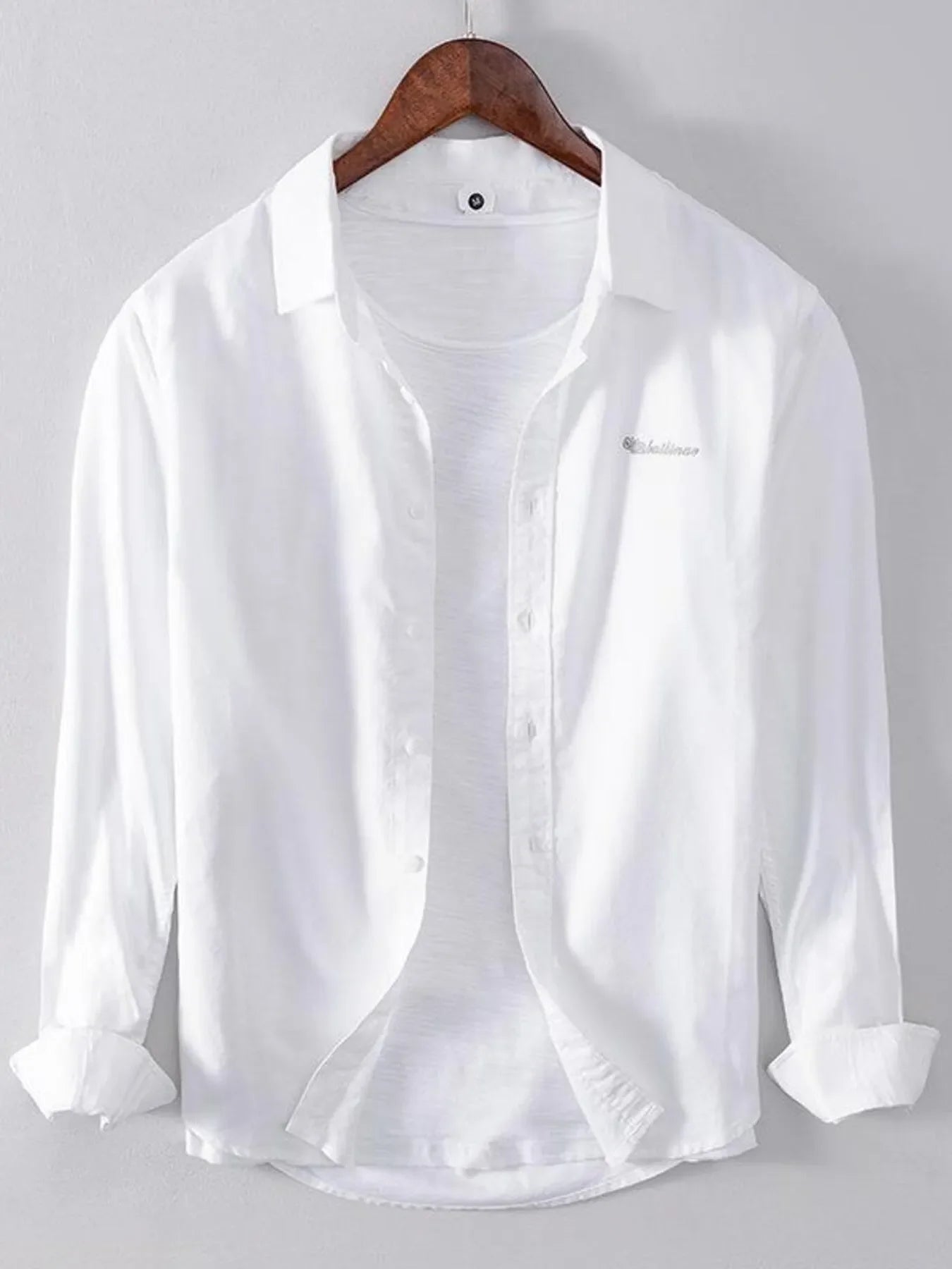 Men's Plus Size Button Up Long Sleeve Shirt