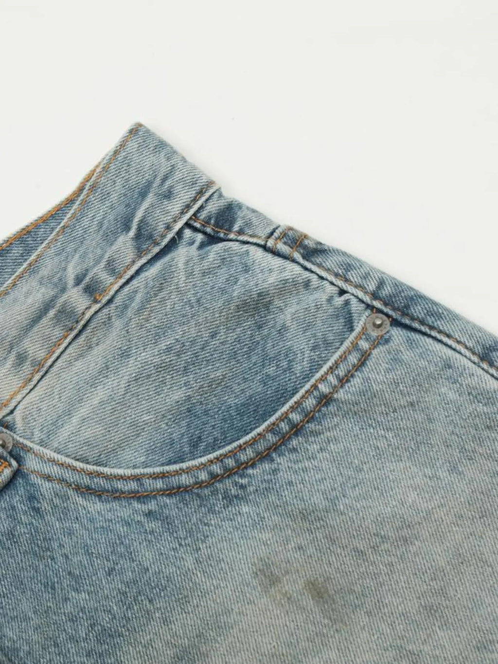 Men's Distressed Wide Leg Jeans