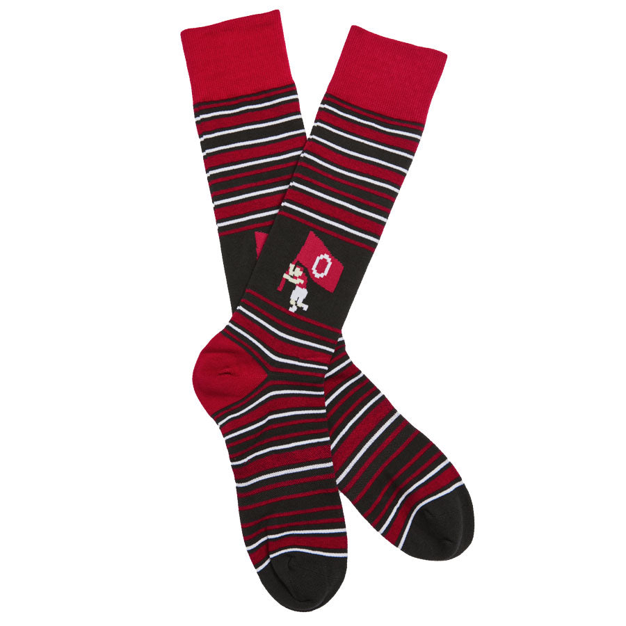 Crimson 8-Bit Maker Bayfield Dress Socks