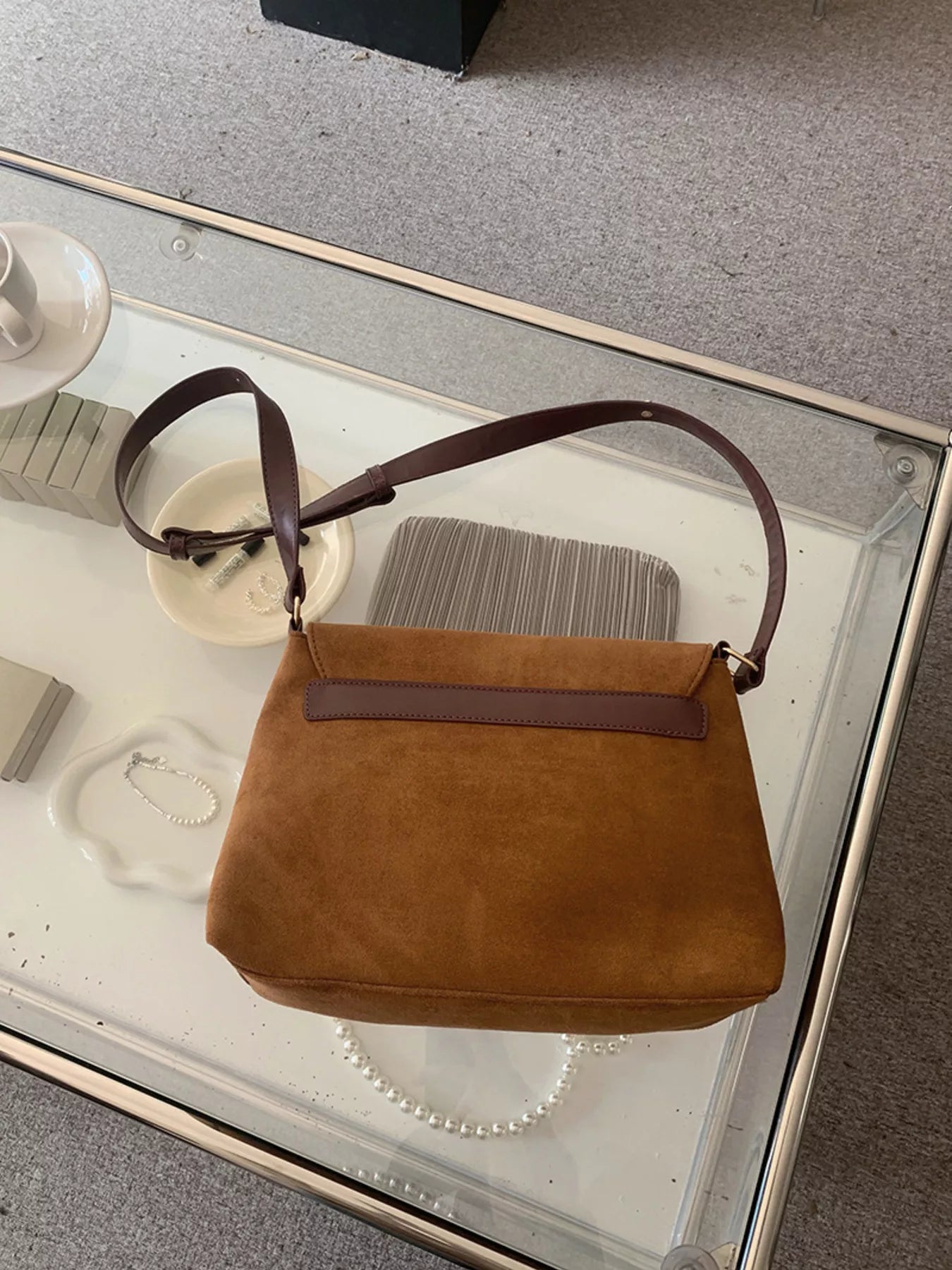 Adjustable Strap Buckle Crossbody Bag