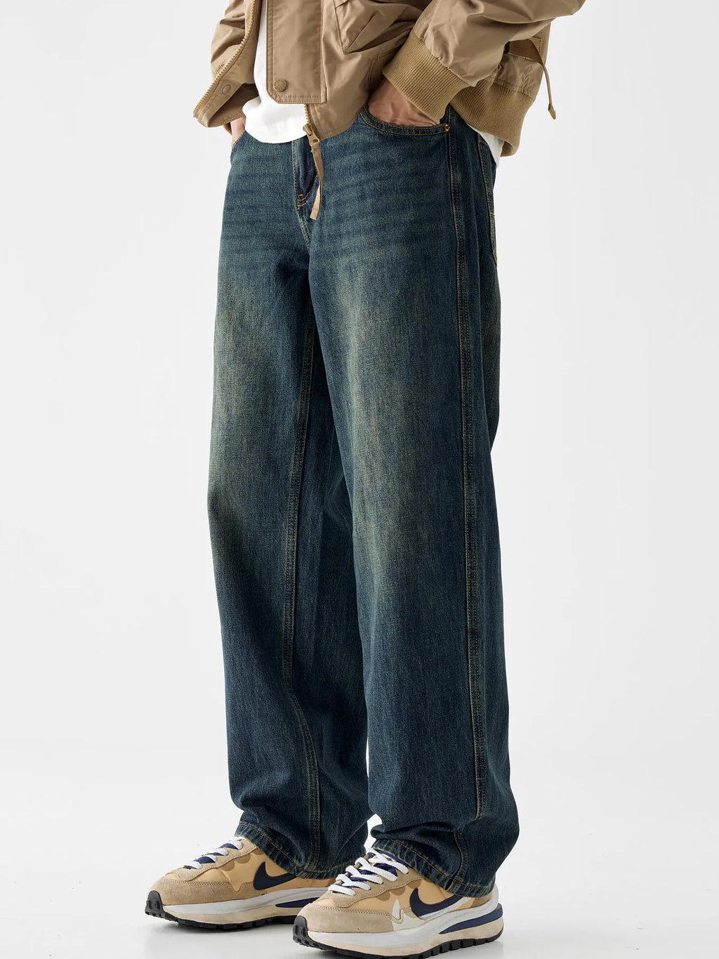 Men's Vintage Wash Loose Fit Jeans