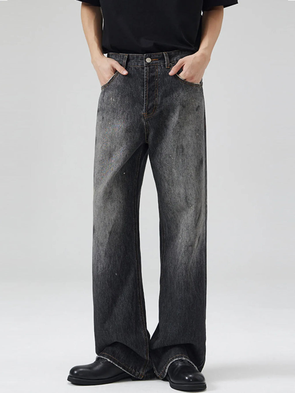 Men's Full Size Vintage Wide Leg Jeans Plus Size