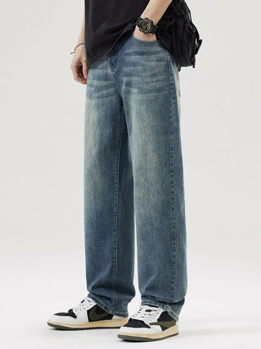 Men's Wash Loose Fit Jeans