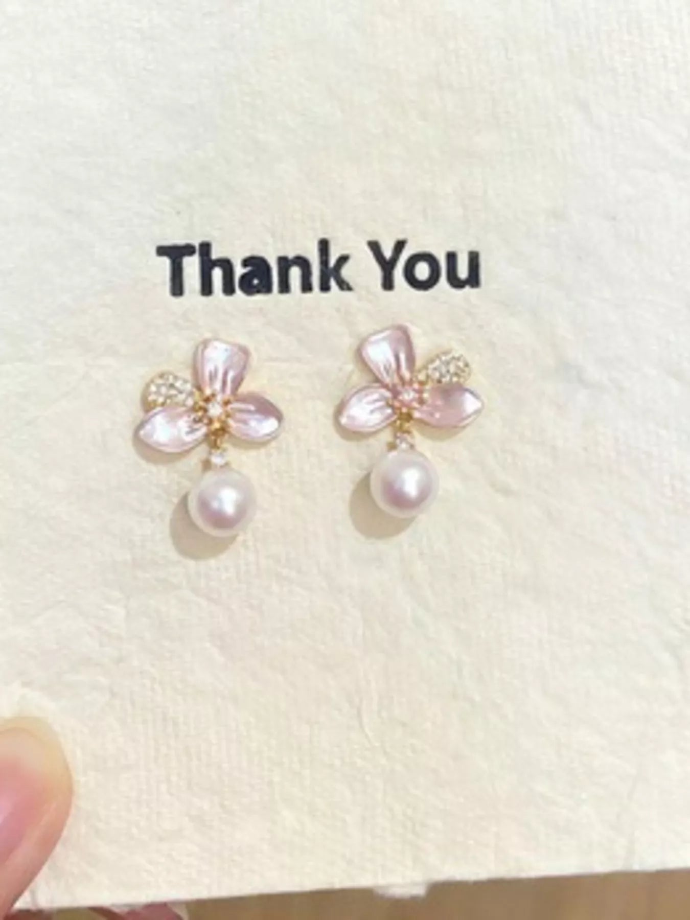 Pearl Flower Drop Earrings