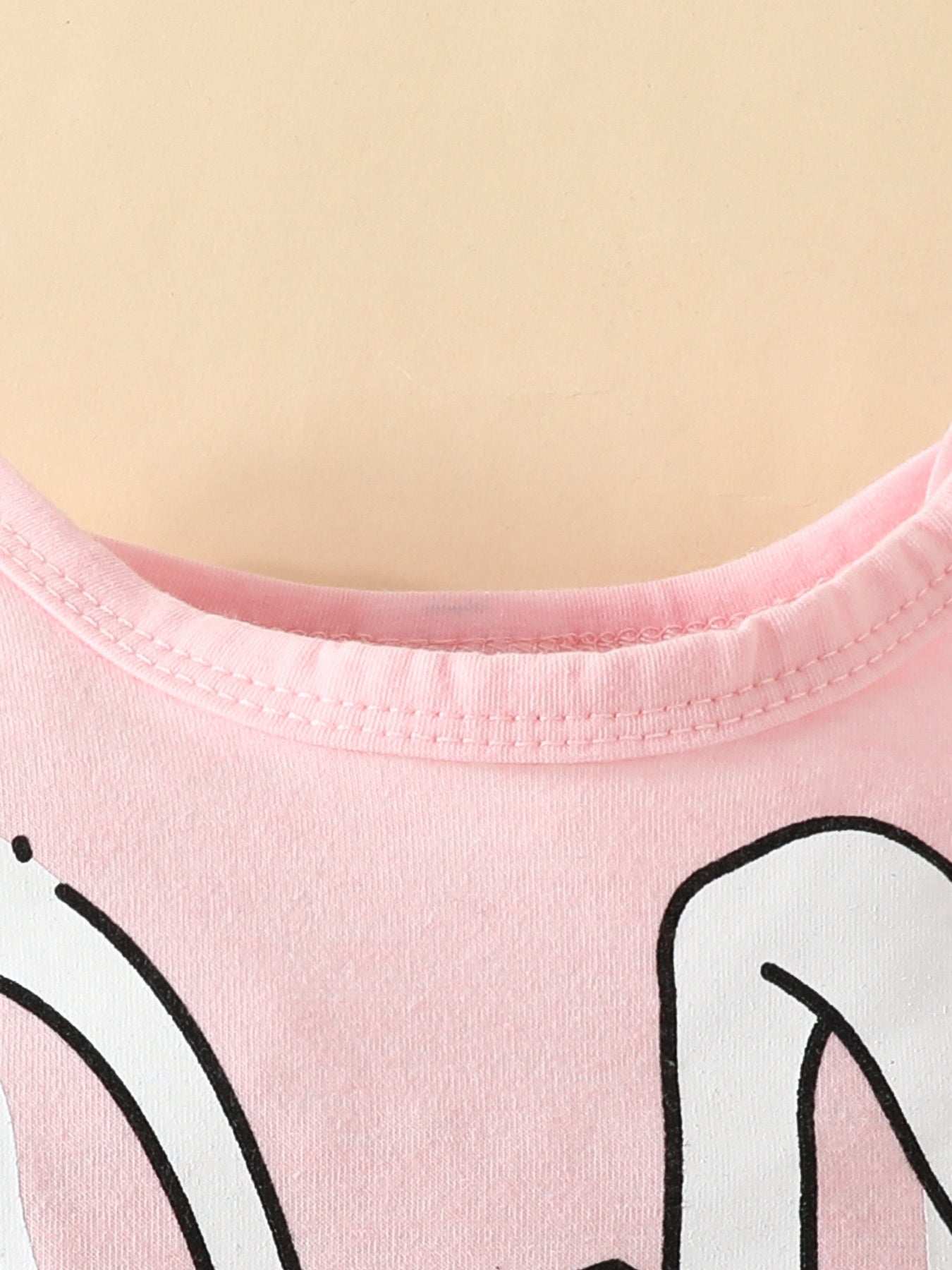 Children's Bunny Long Sleeve Bodysuit and Pants Set with Headscarf