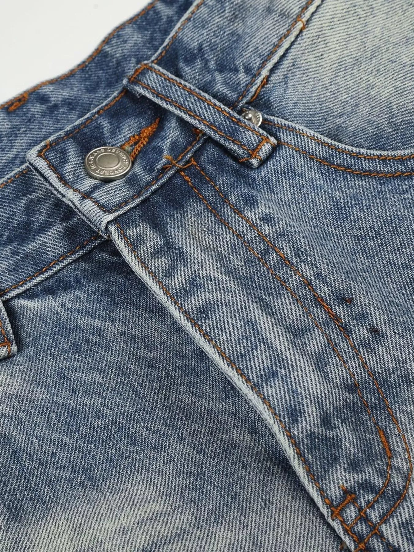 Men's Vintage Wash Wide Leg Denim Capris