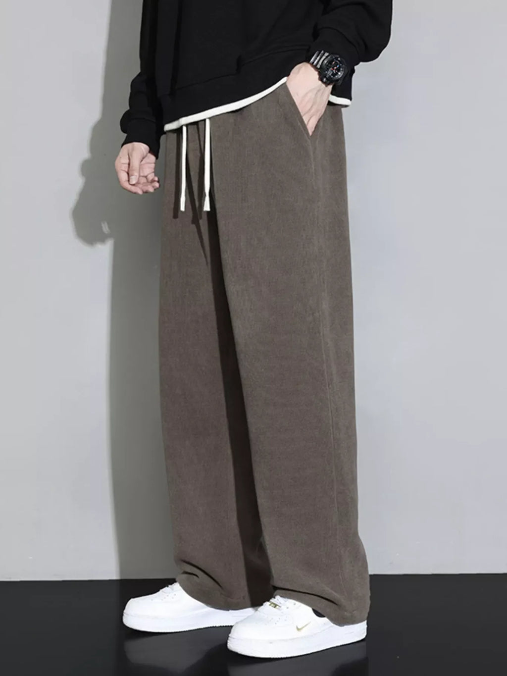 Men's Plus Size Relaxed Fit Drawstring Pants