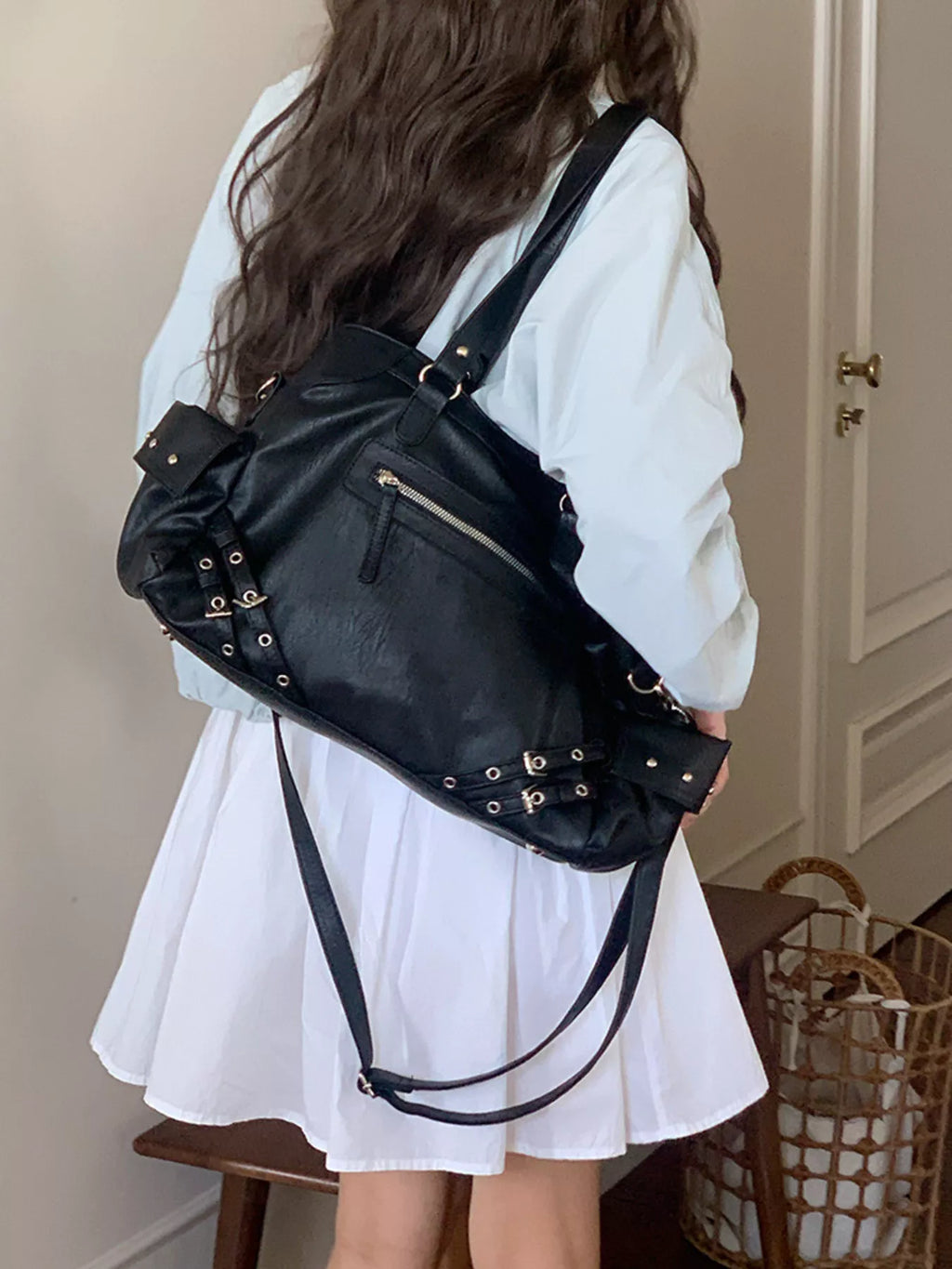 Rivet Decor Crossbody Bag