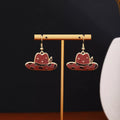 Cowboy Hat & Bottle Dangle Earrings