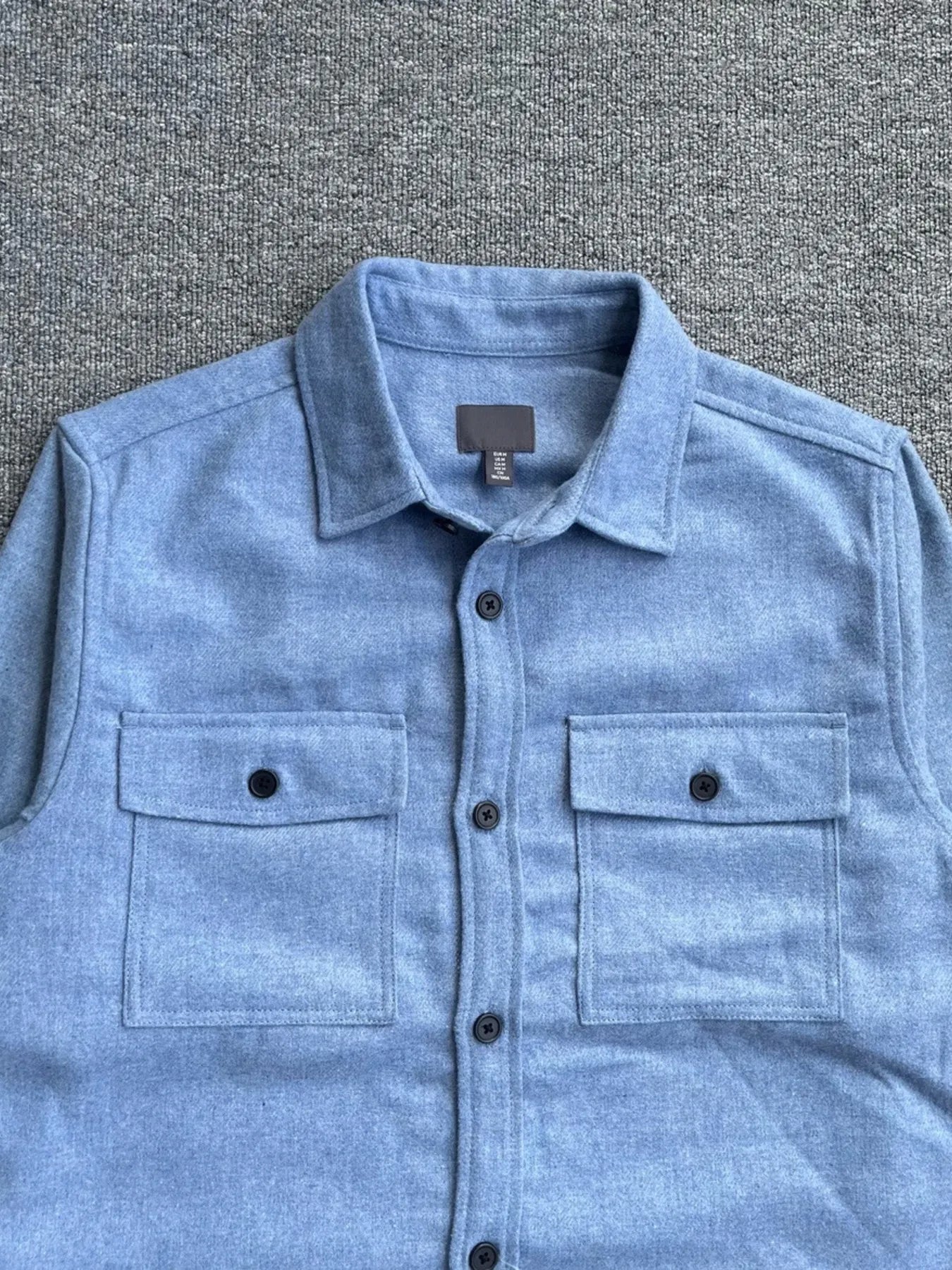 Men's Button Up Long Sleeve Shacket