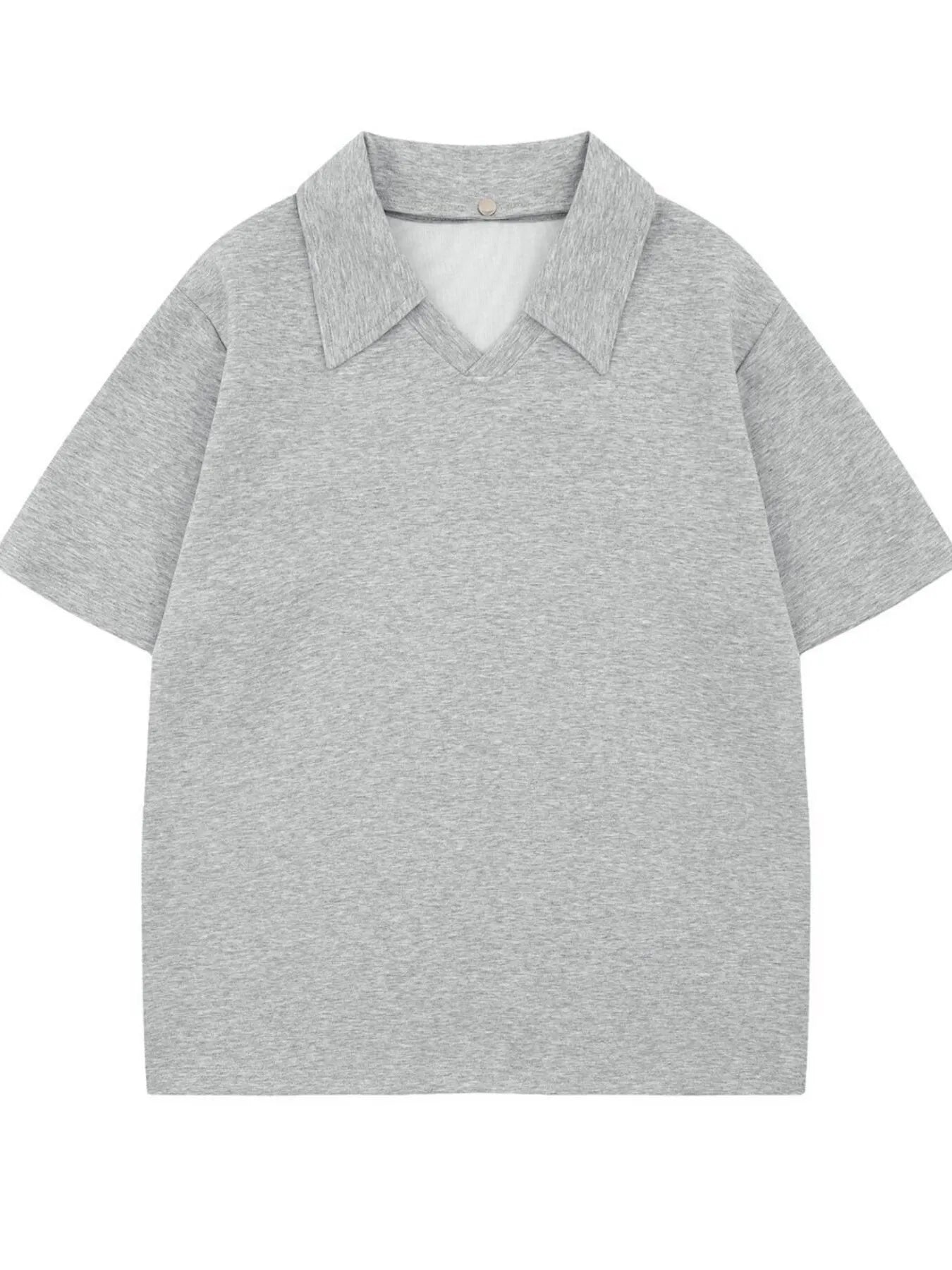 Men's Detachable Collar Short Sleeve Top