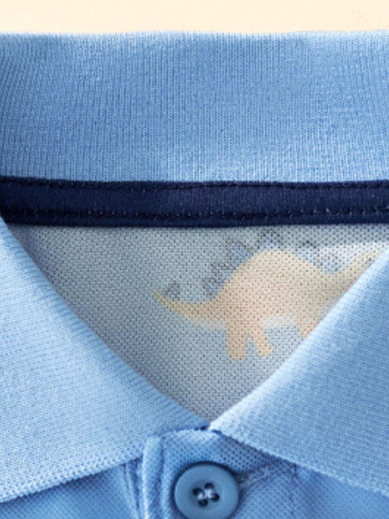 Children's Dinosaur Print Short Sleeve Polo