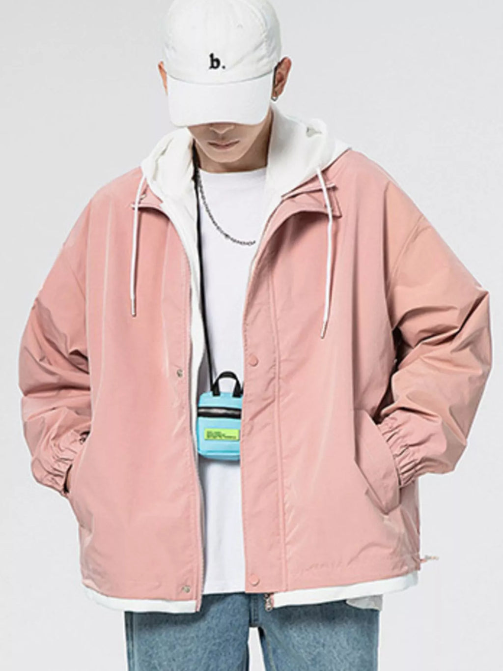 Men's Plus Size Casual Lightweight Windbreaker Jacket