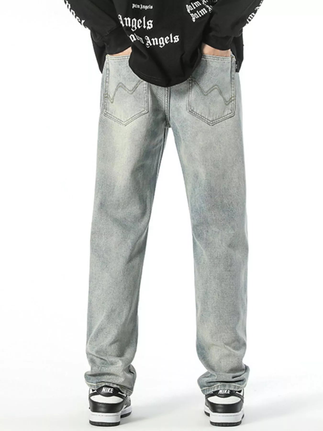 Men's Vintage Wash Loose Fit Jeans
