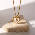 18K Gold-Plated Zircon Heart Necklace