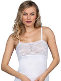 Mare Luxury 100% Mako Cotton Women's Lace-Trimmed Camisole. Proudly Made in Italy (262)