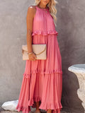 Ruffled Tiered Sleeveless Maxi Dress