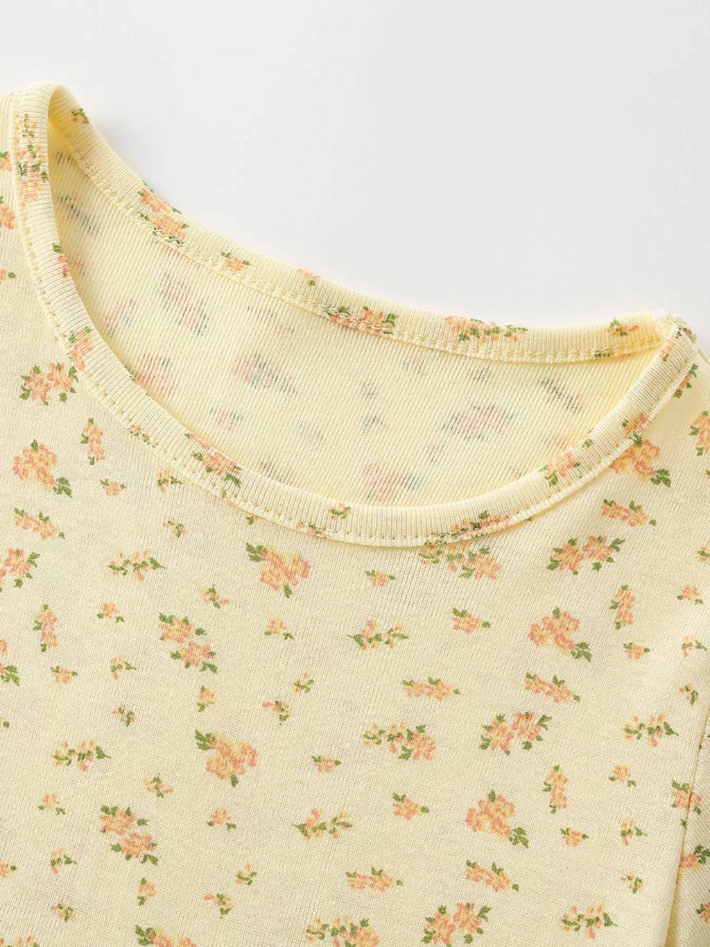 Children's Floral Print Short Sleeve Dress
