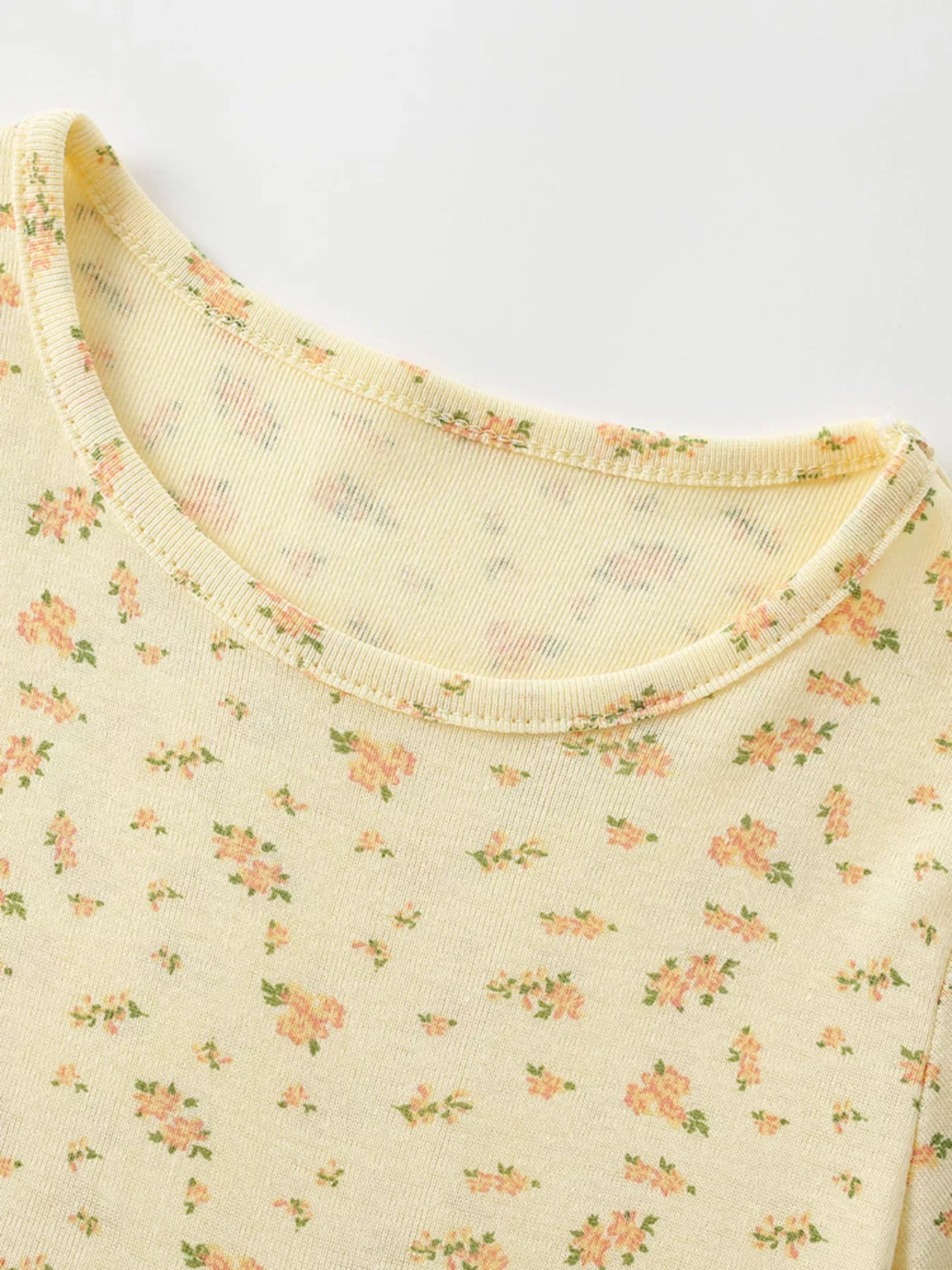 Children's Floral Print Short Sleeve Dress