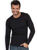BASIC COTTON Free Spirit Premium Quality 100% Brushed Cotton Men's Long Sleeve Made in Italy (952)