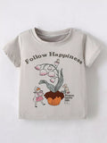 Children's Cartoon Graphic Short Sleeve T-Shirt