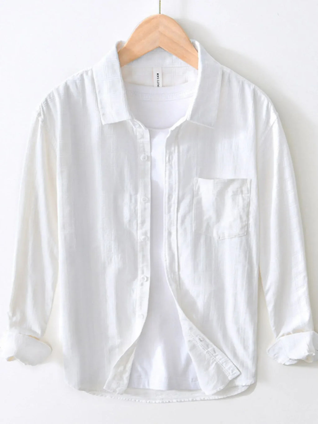 Men's Plus Size Striped Button-Up Shirt
