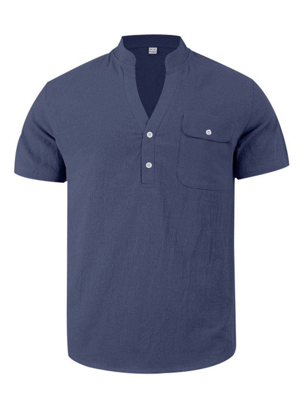 Men's Full Size Button Detail Short Sleeve Shirt Plus Size