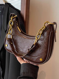 Chain Accent Shoulder Bag