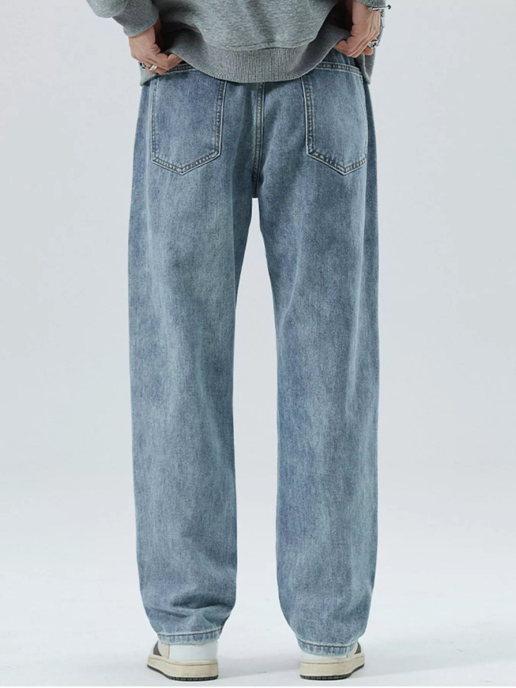 Men's Full Size Loose Fit Straight Leg Jeans Plus Size