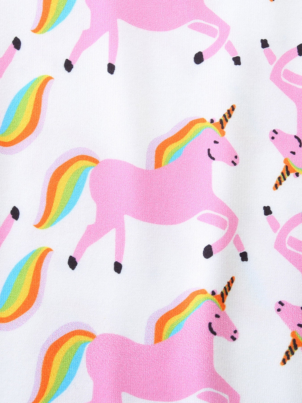 Children's Unicorn Print Short Sleeve Tee and Shorts Set