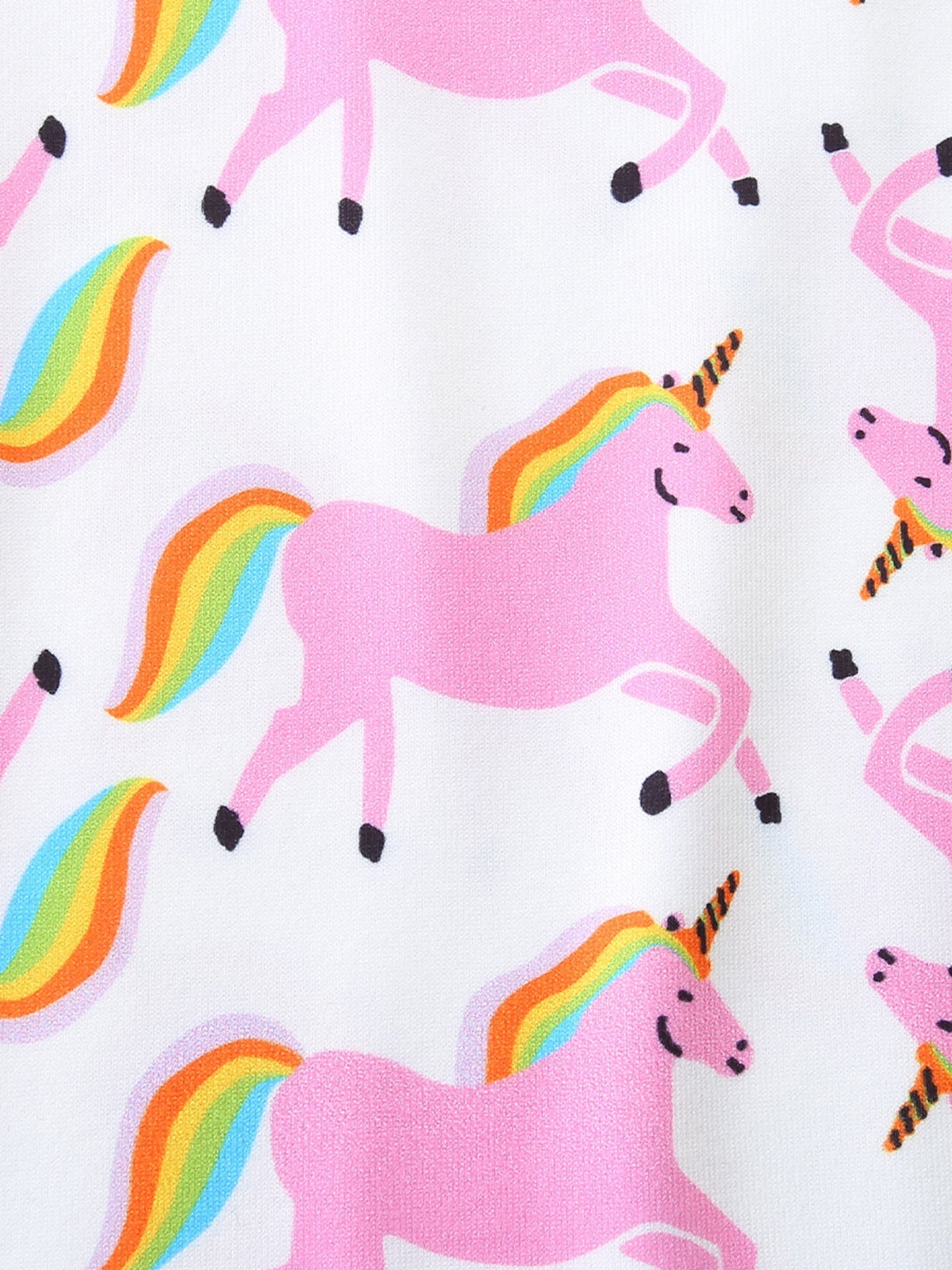 Children's Unicorn Print Short Sleeve Tee and Shorts Set