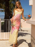 Flower Scoop Neck Maxi Cami Dress