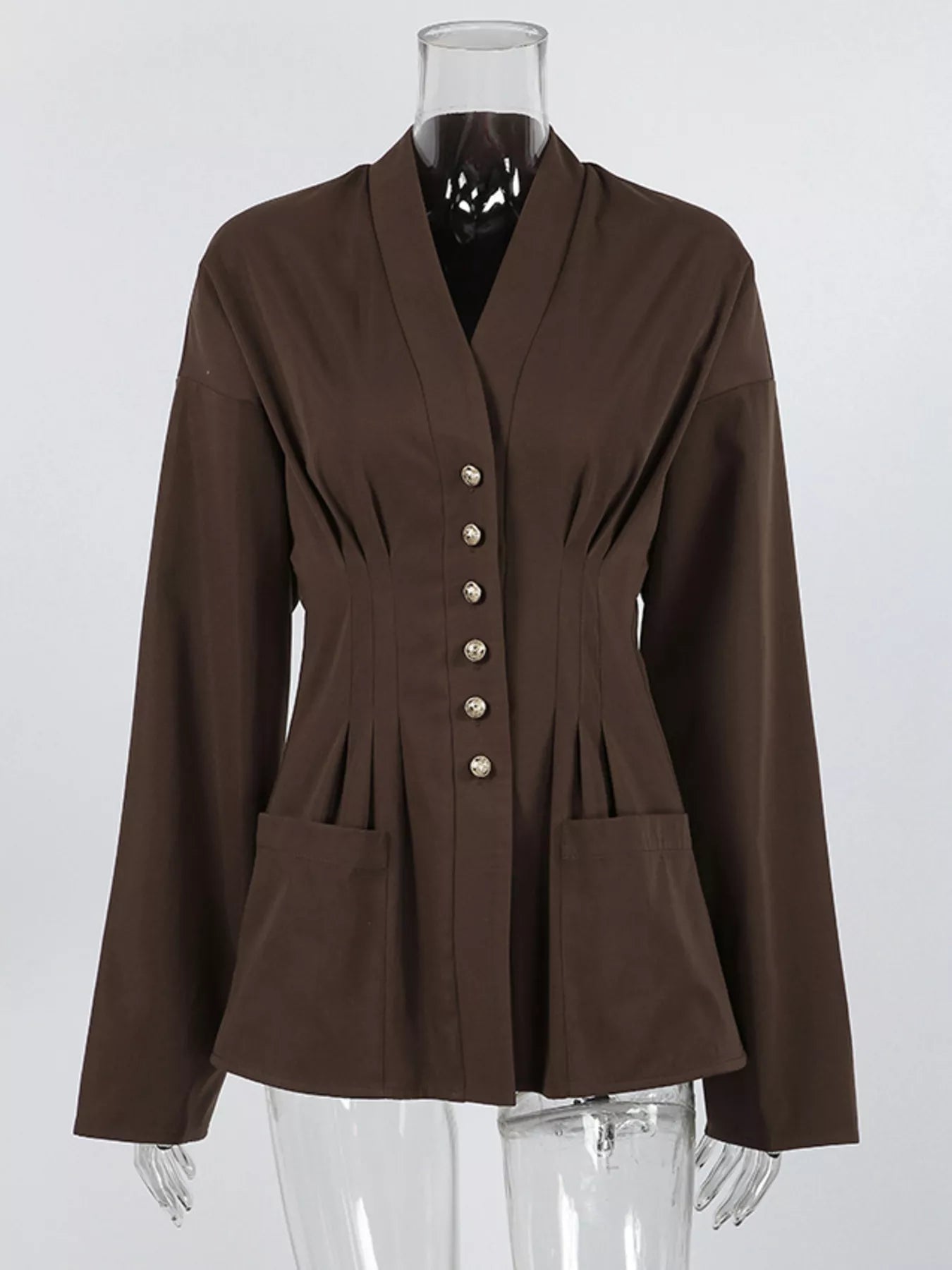 Button Down Long Sleeve Outerwear