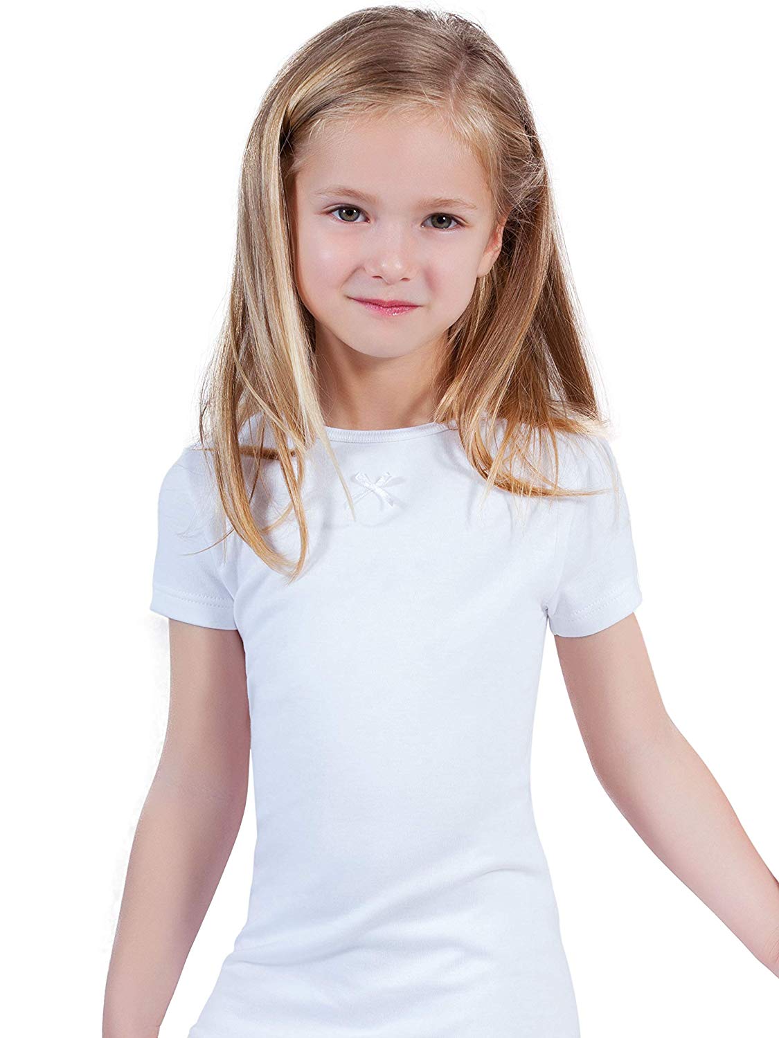 MaRe Premium Quality 100% Brushed Cotton Girl's Short Sleeve T-Shirt. Proudly Made in Italy (371)