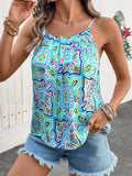 Rhinestone Floral Printed Cami Top