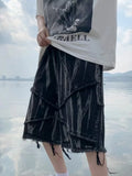 Men's Full Size Distressed Hem Denim Shorts Plus Size
