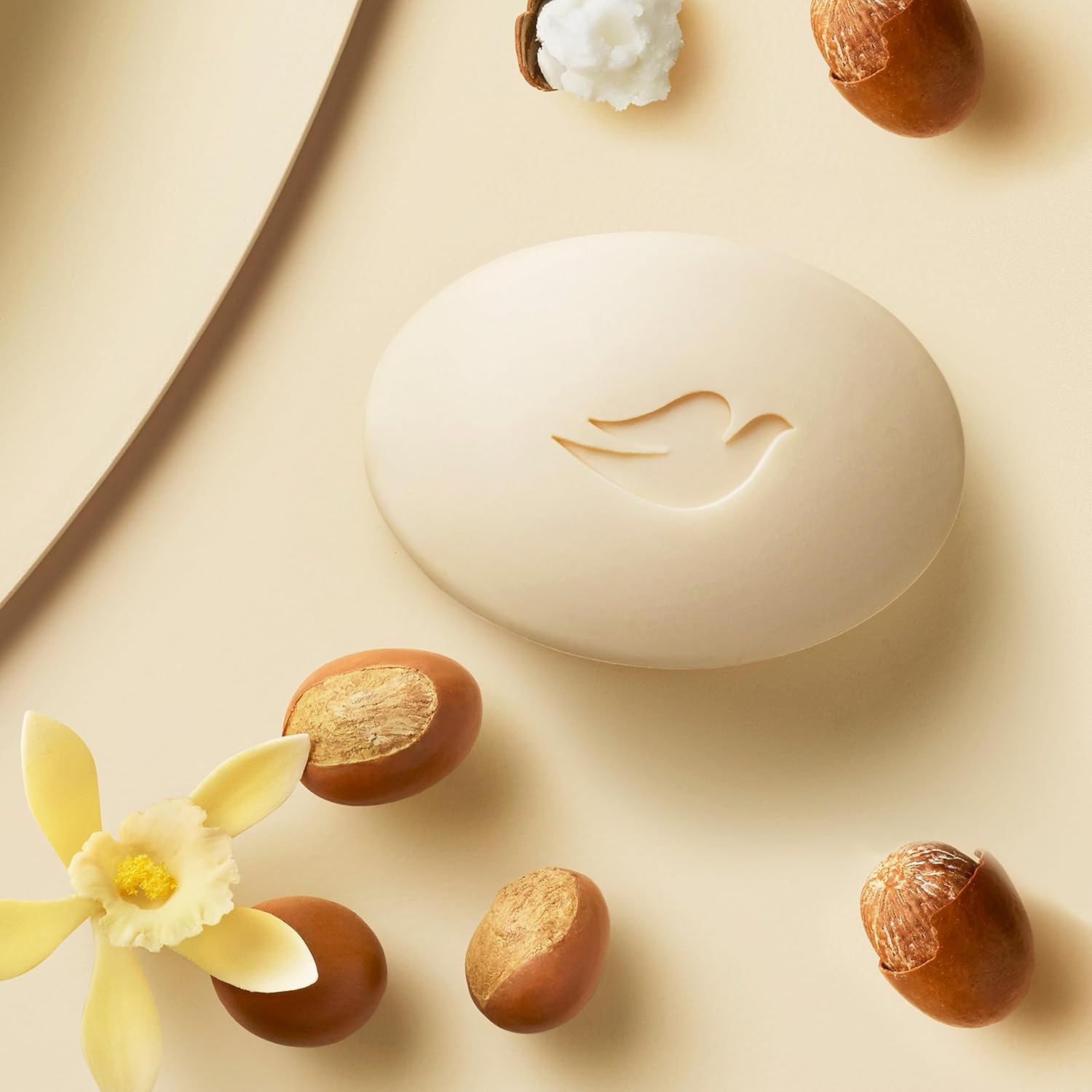 Dove Beauty Bar Soap Shea Butter, 8 Bars for Nourished, Radiant Skin, Enriches Skin 3.75 oz