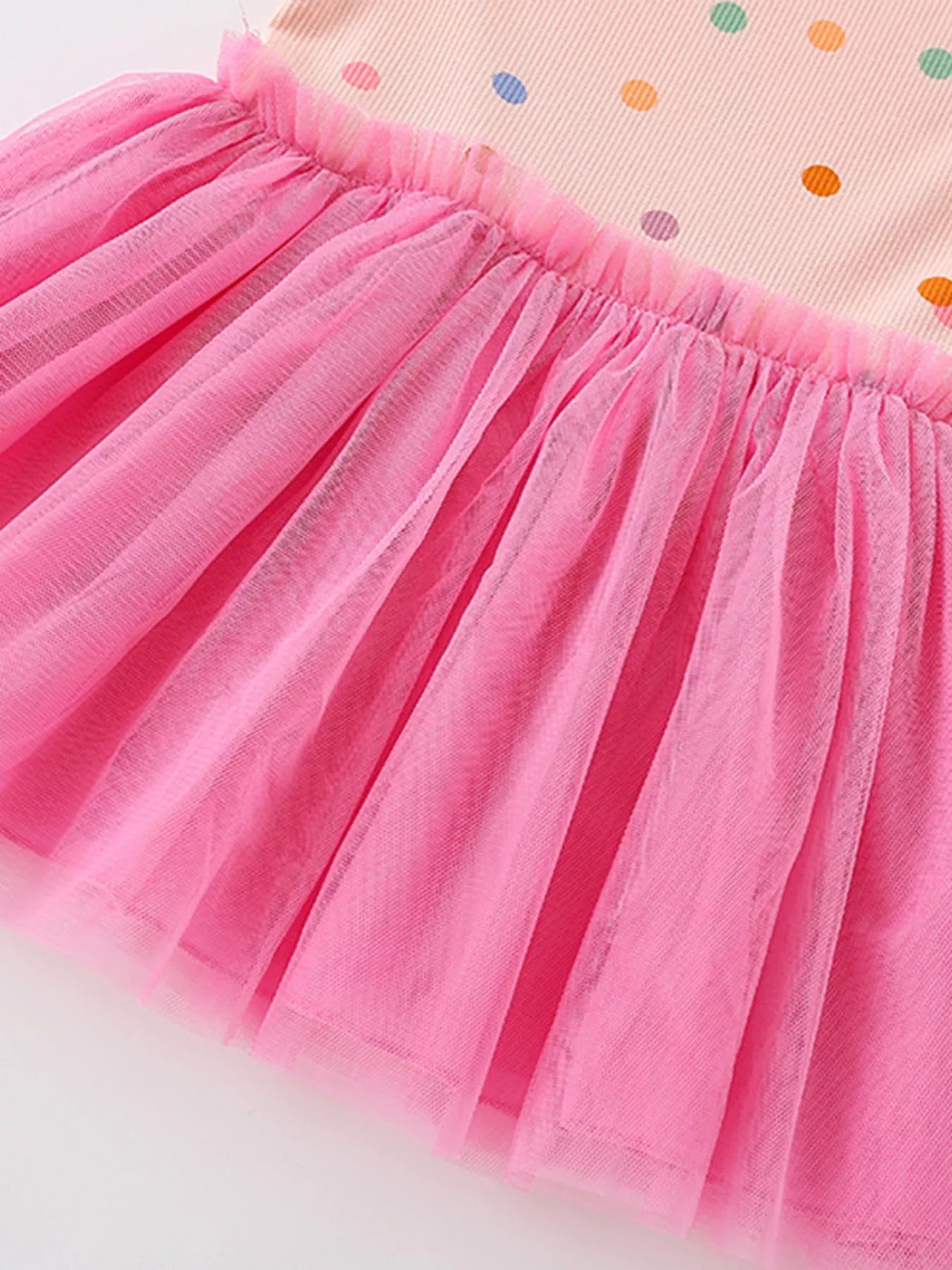 Children's Cute Polka Dot Tulle Party Dress