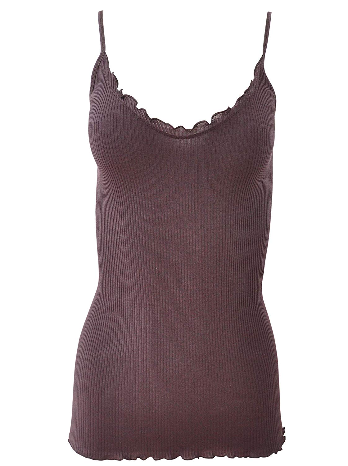 BASIC COTTON Free Spirit Premium Quality 100% Cotton Women's Spaghetti Straps Top Made in Italy (601)