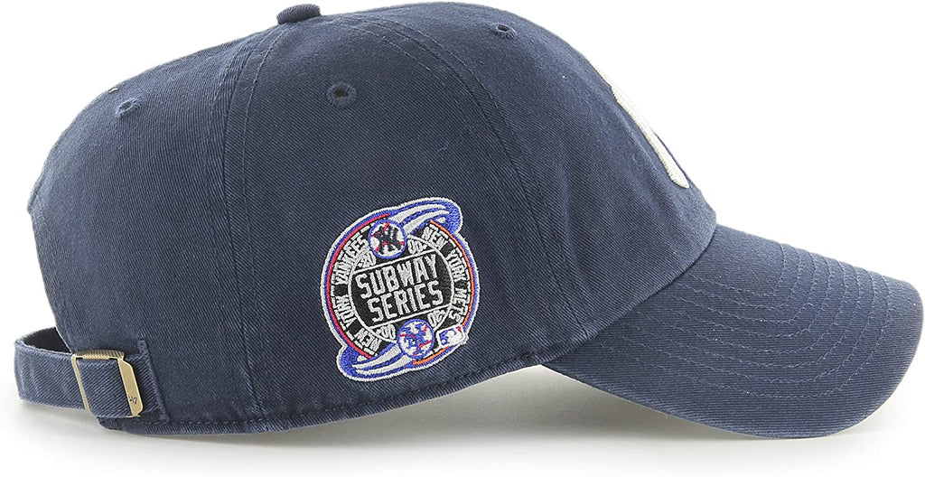 47 Brand New York Yankees 2000 Subway Series Side Patch Double Under Clean Up Adjustable Hat