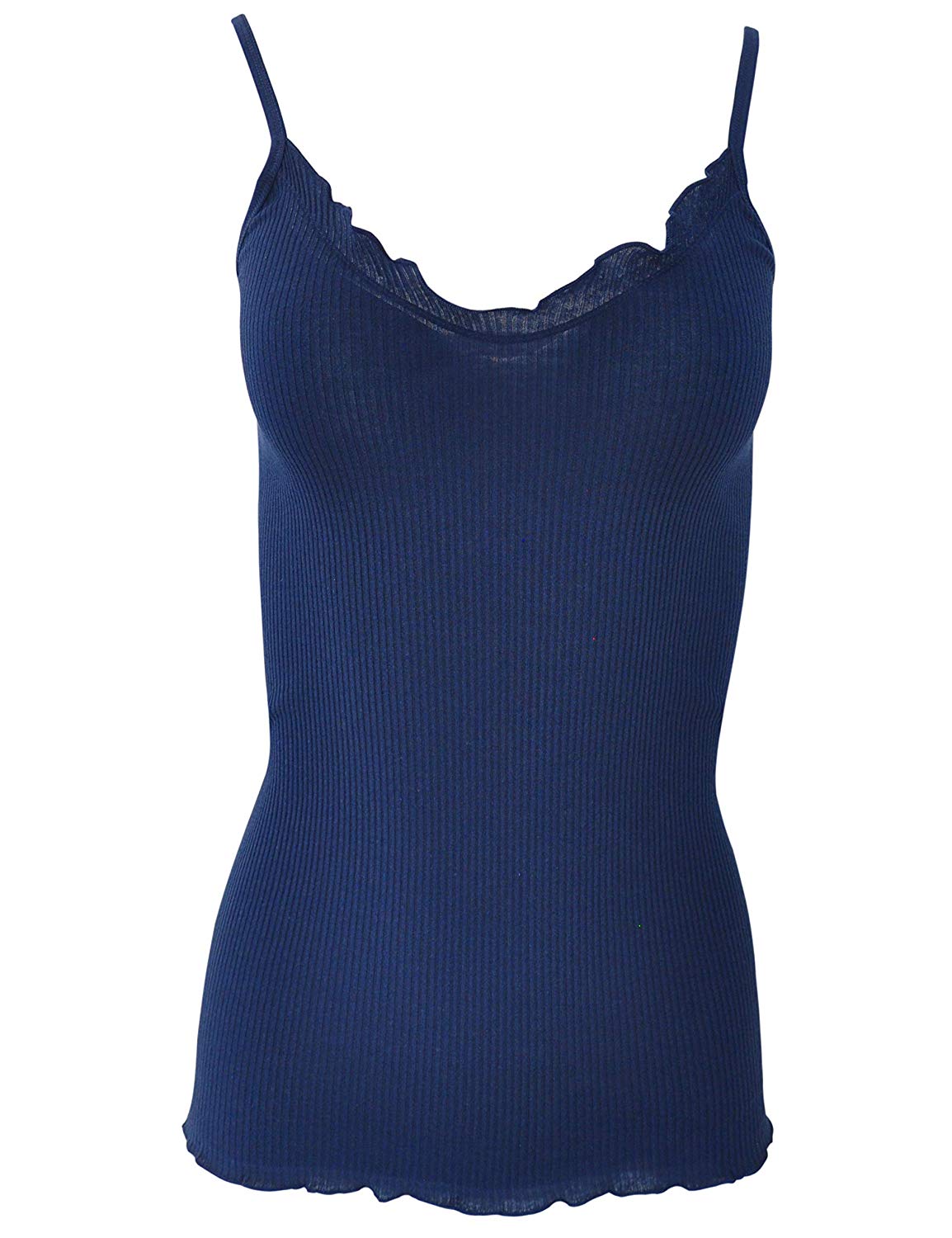 BASIC COTTON Free Spirit Premium Quality 100% Cotton Women's Spaghetti Straps Top Made in Italy (601)