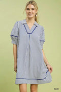 Umgee Stripe Collared Shift Dress