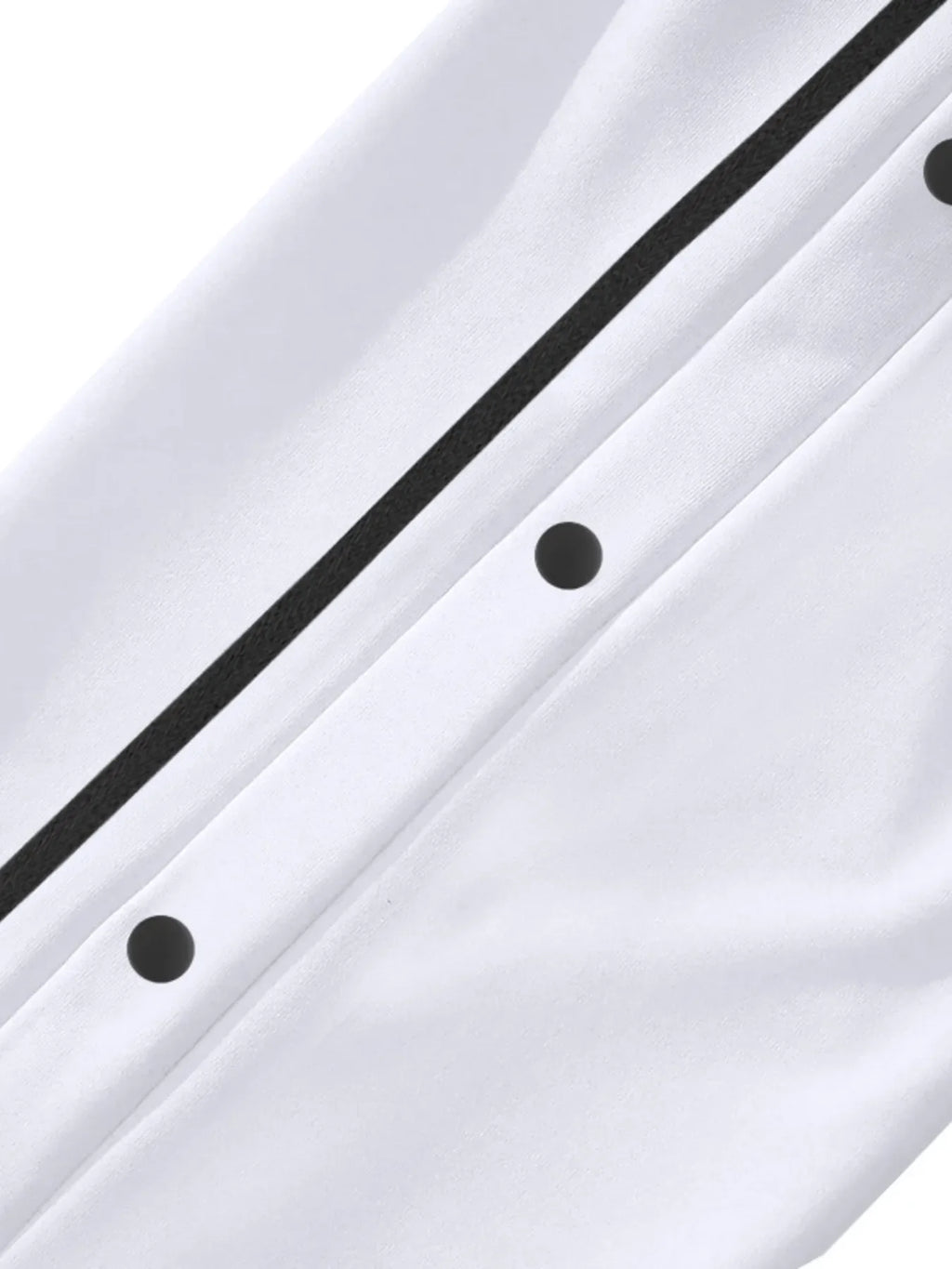 Men's Full Size Snap-Button Pants with Side Stripe Detail Plus Size