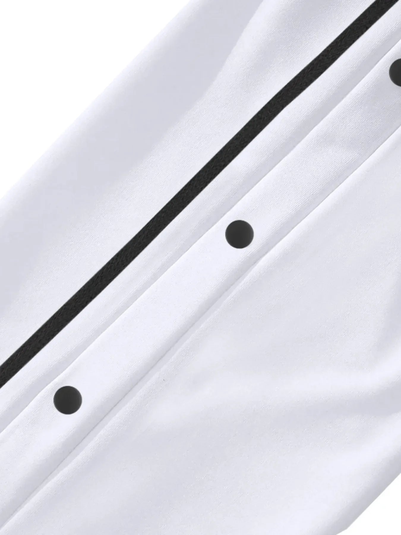 Men's Full Size Snap-Button Pants with Side Stripe Detail Plus Size