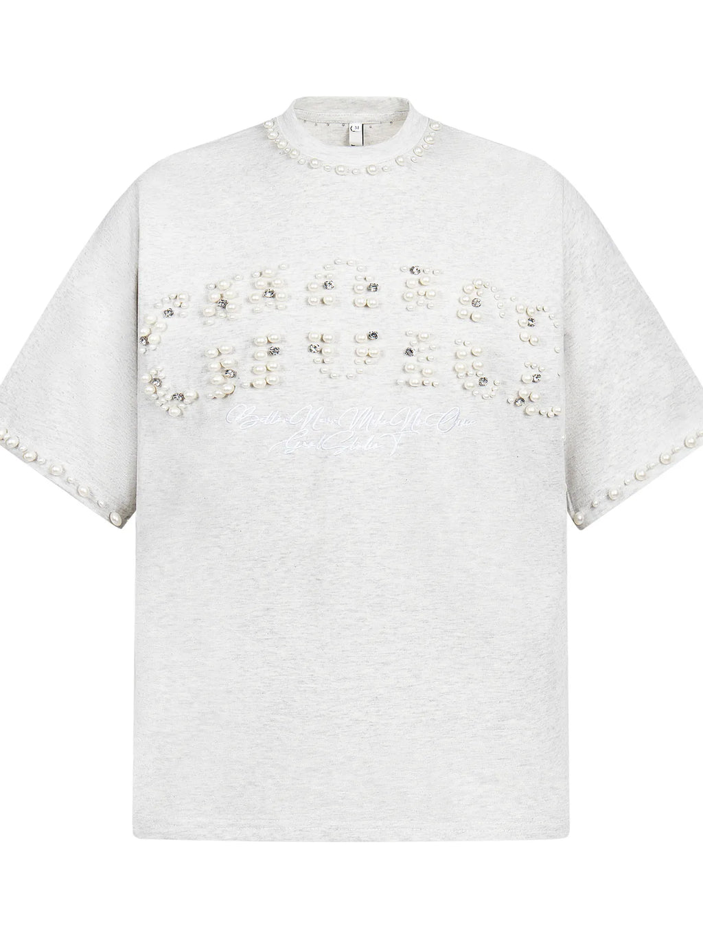 Men's Pearl Detail Round Neck T-Shirt