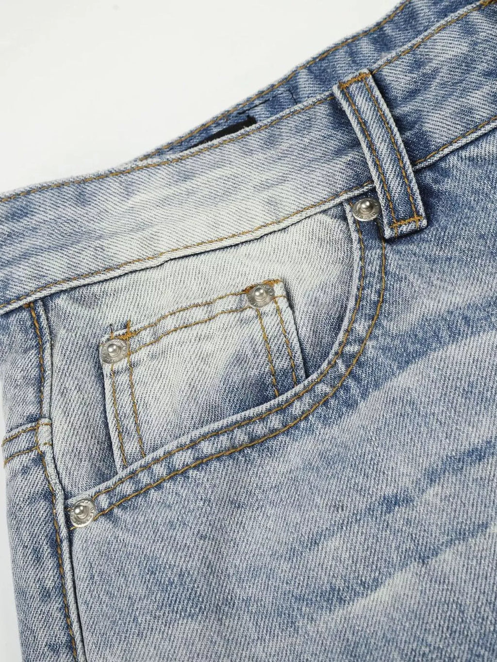 Men's Washed Wide Leg Jeans