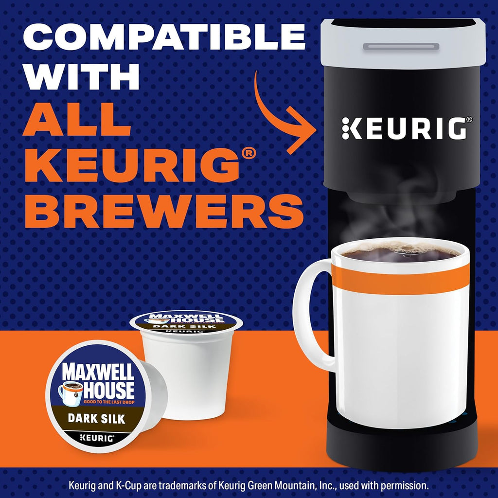 Maxwell House Dark Silk Dark Roast K-Cup Coffee Pods, 10 ct Box