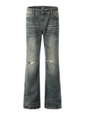 Men's Vintage Distressed Flare Jeans