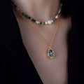 2 Piece Freshwater Pearl 18K Gold-Plated Pendant Necklace