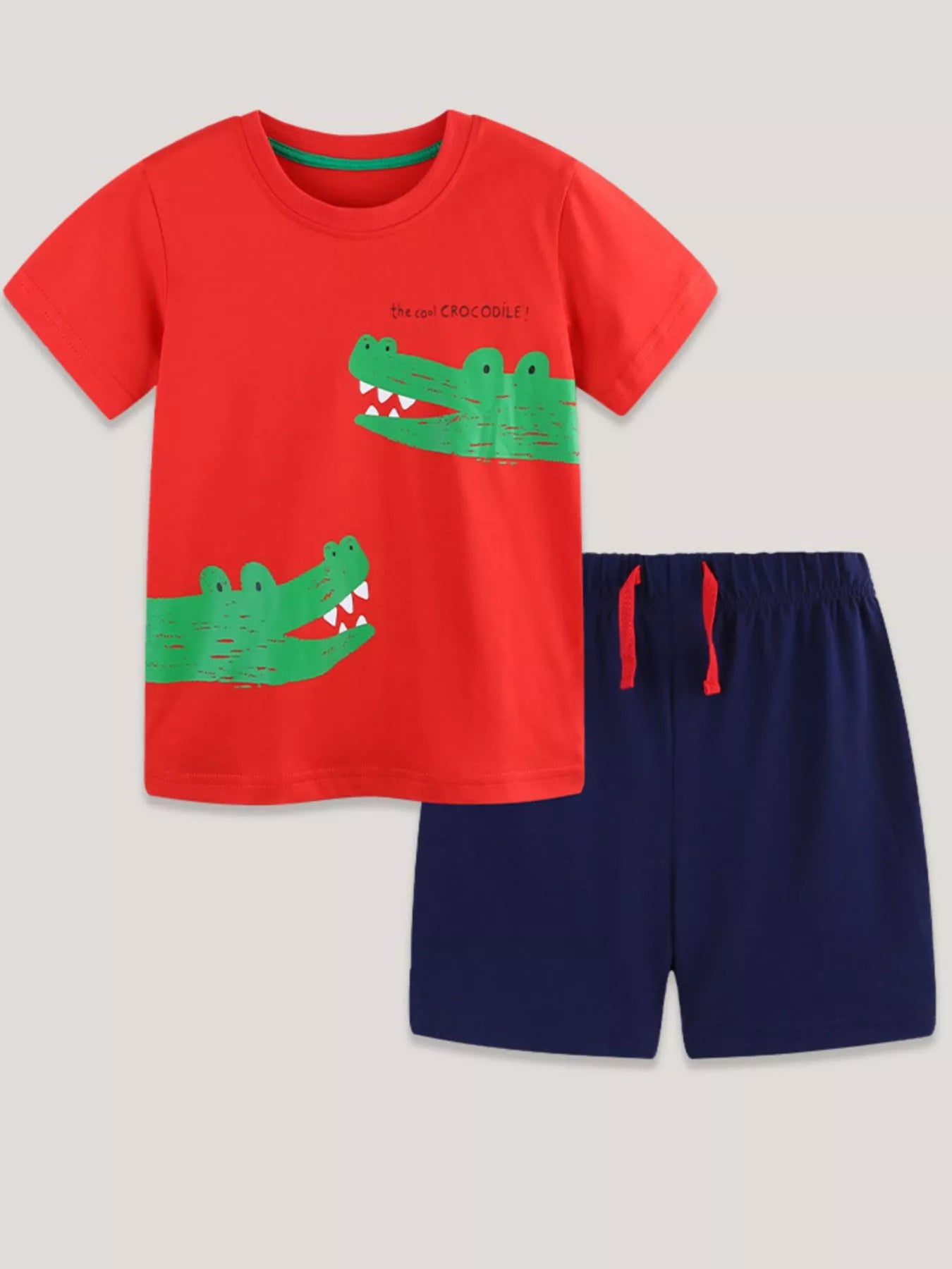 Kids' Crocodile Print T-shirt and Shorts Set